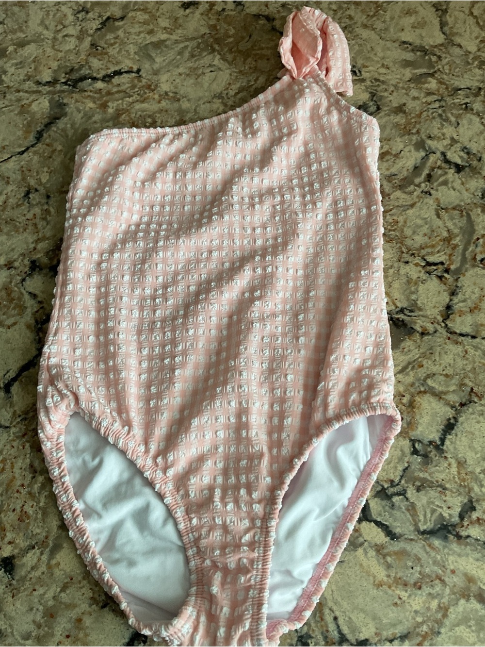 One-Shoulder Pink Kids Swimsuit PQ Swim size 8 new tags cut off